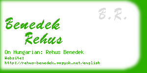 benedek rehus business card